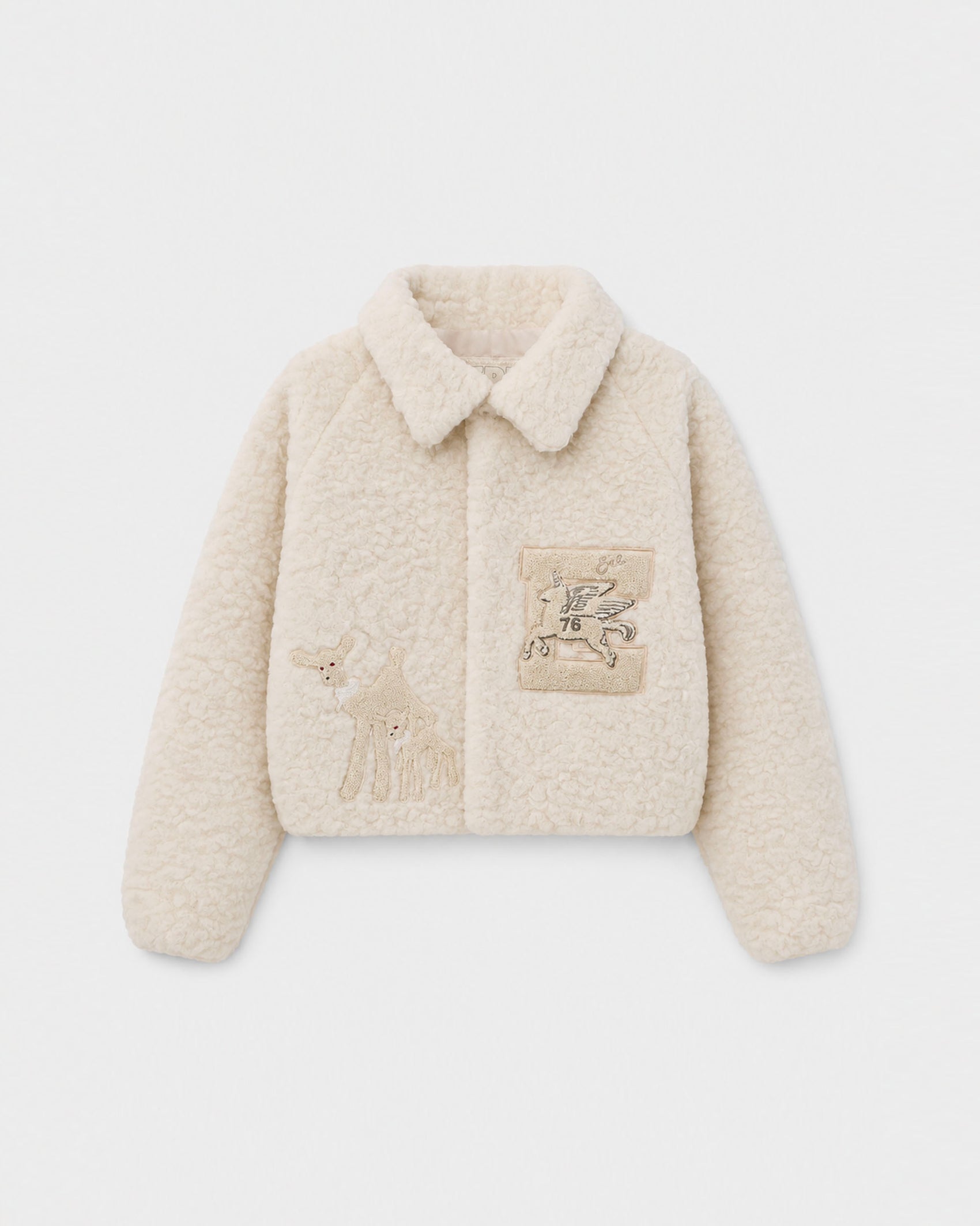 FLEECED WOOL BOMBER JACKET