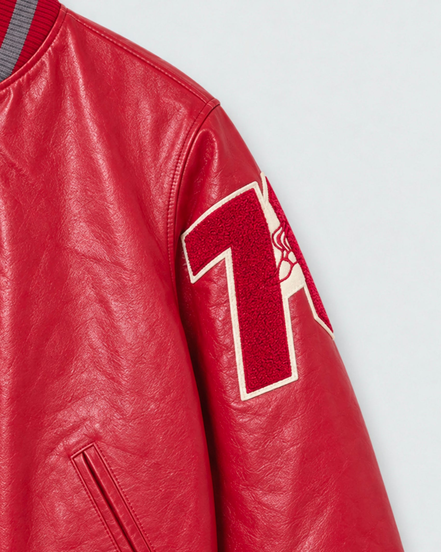 LEATHER VARSITY JACKET