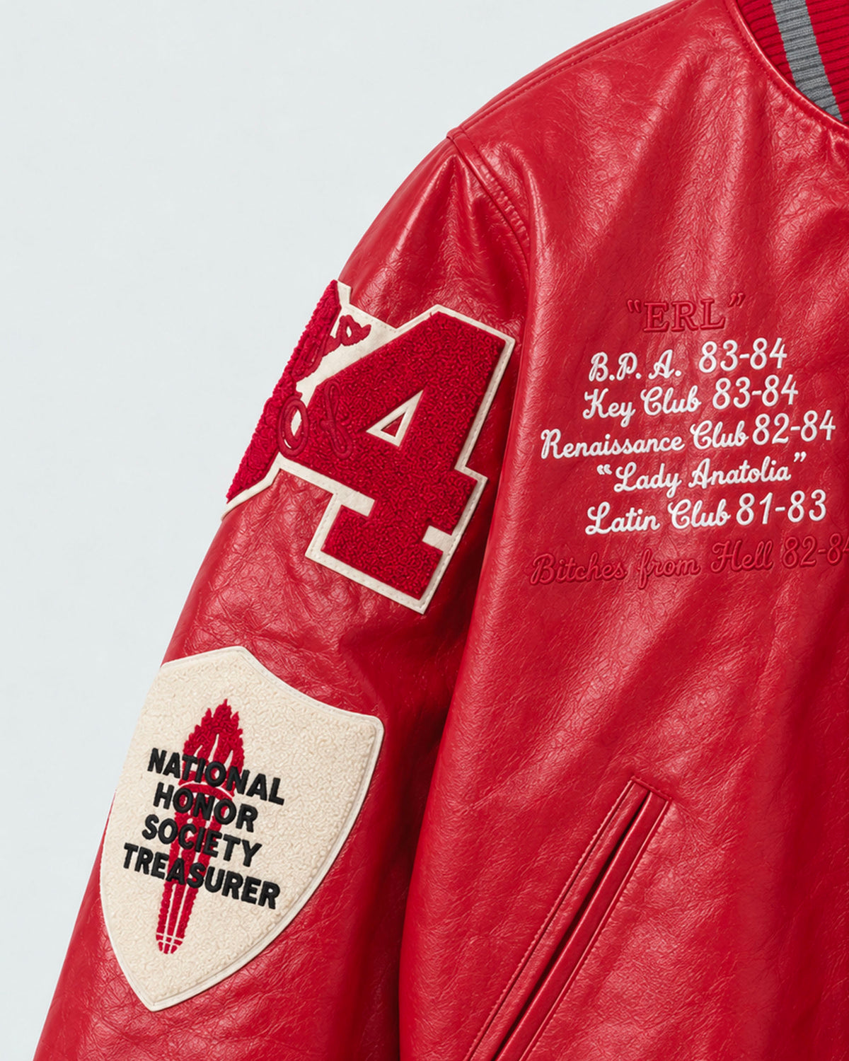 LEATHER VARSITY JACKET