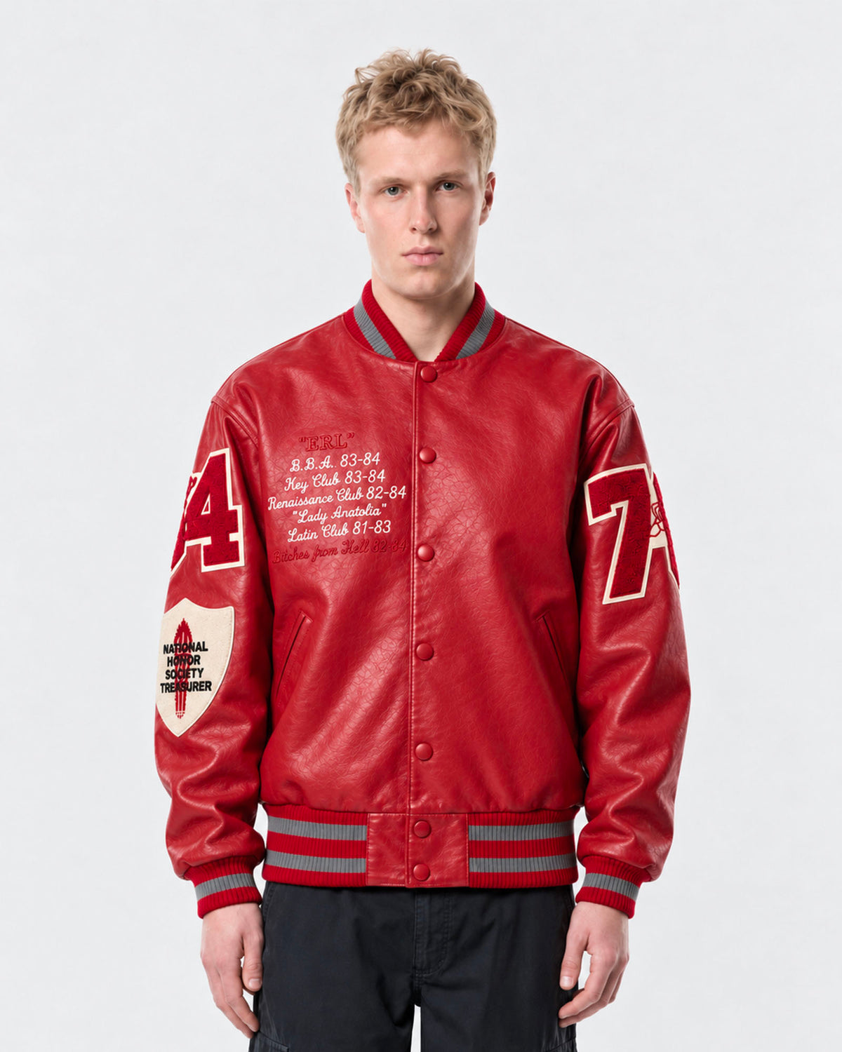 LEATHER VARSITY JACKET