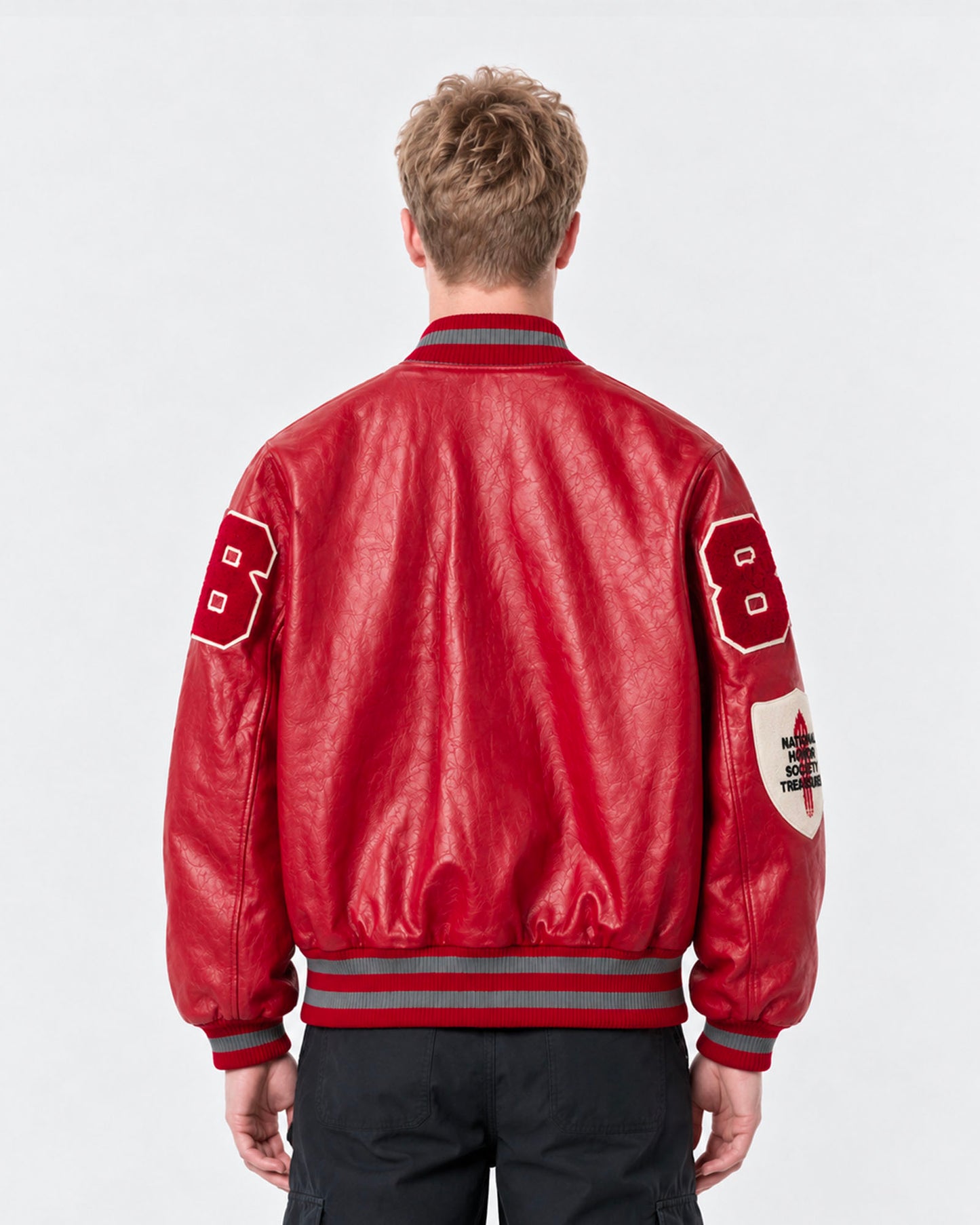 LEATHER VARSITY JACKET