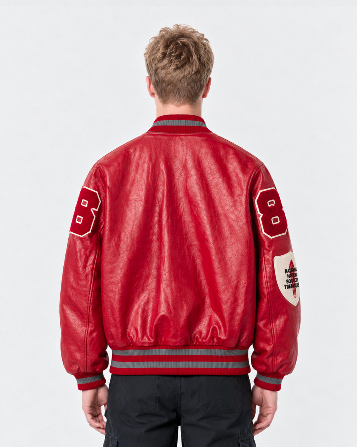 LEATHER VARSITY JACKET