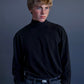 MOCK NECK ERL SCRIPT LONG SLEEVE TEE