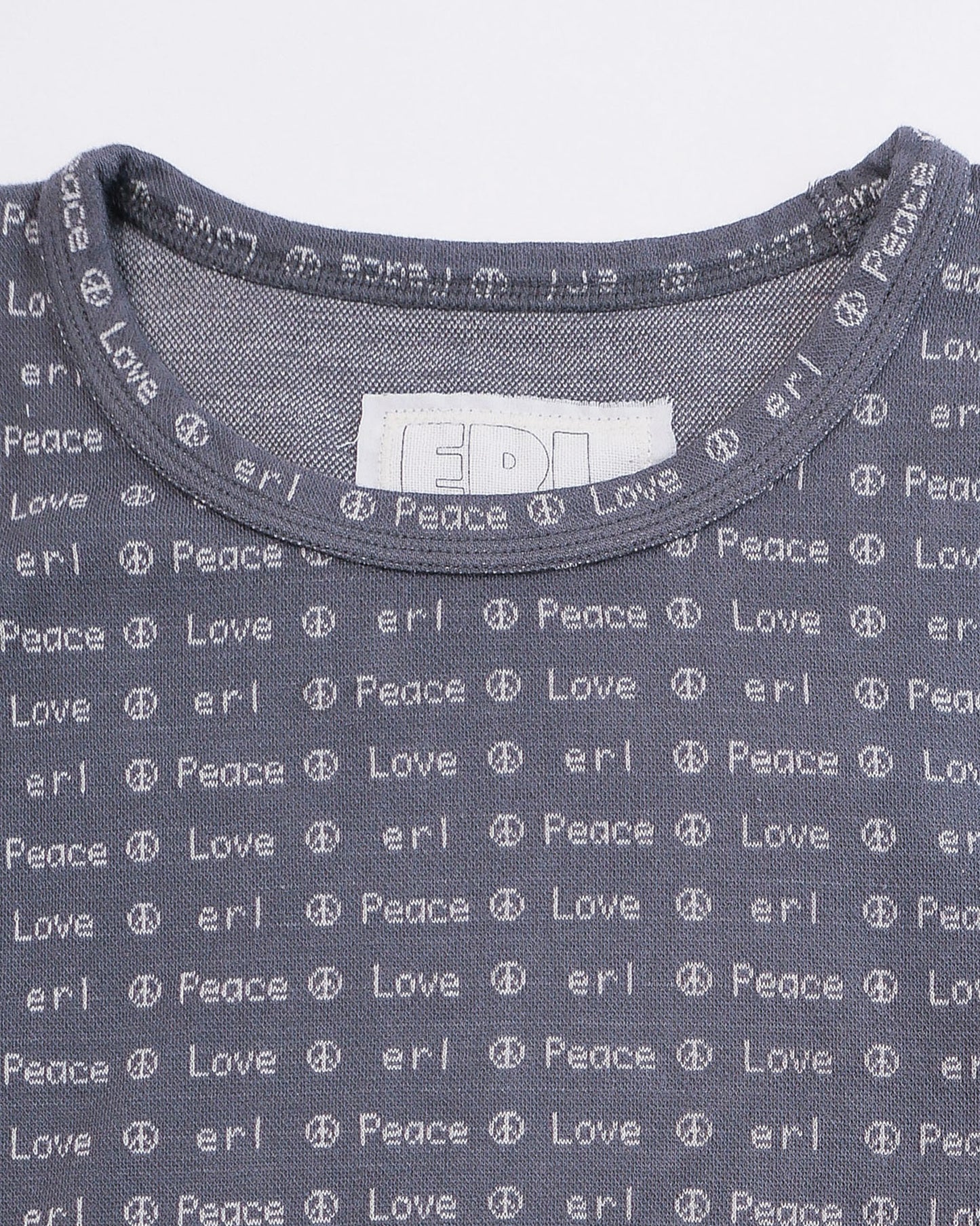 Unisex Jacquard  ERL peace and love baby knit Long Sleeve tee