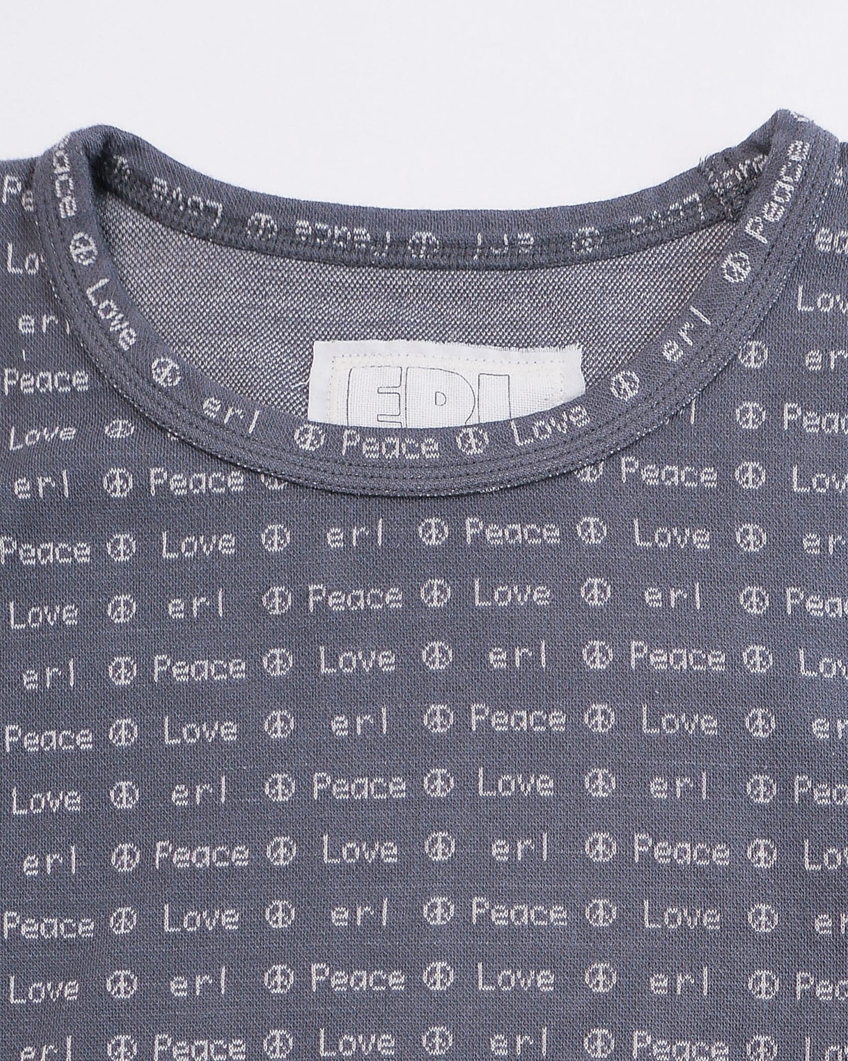 Unisex Jacquard ERL Peace and Love Baby Knit Long Sleeve Tee