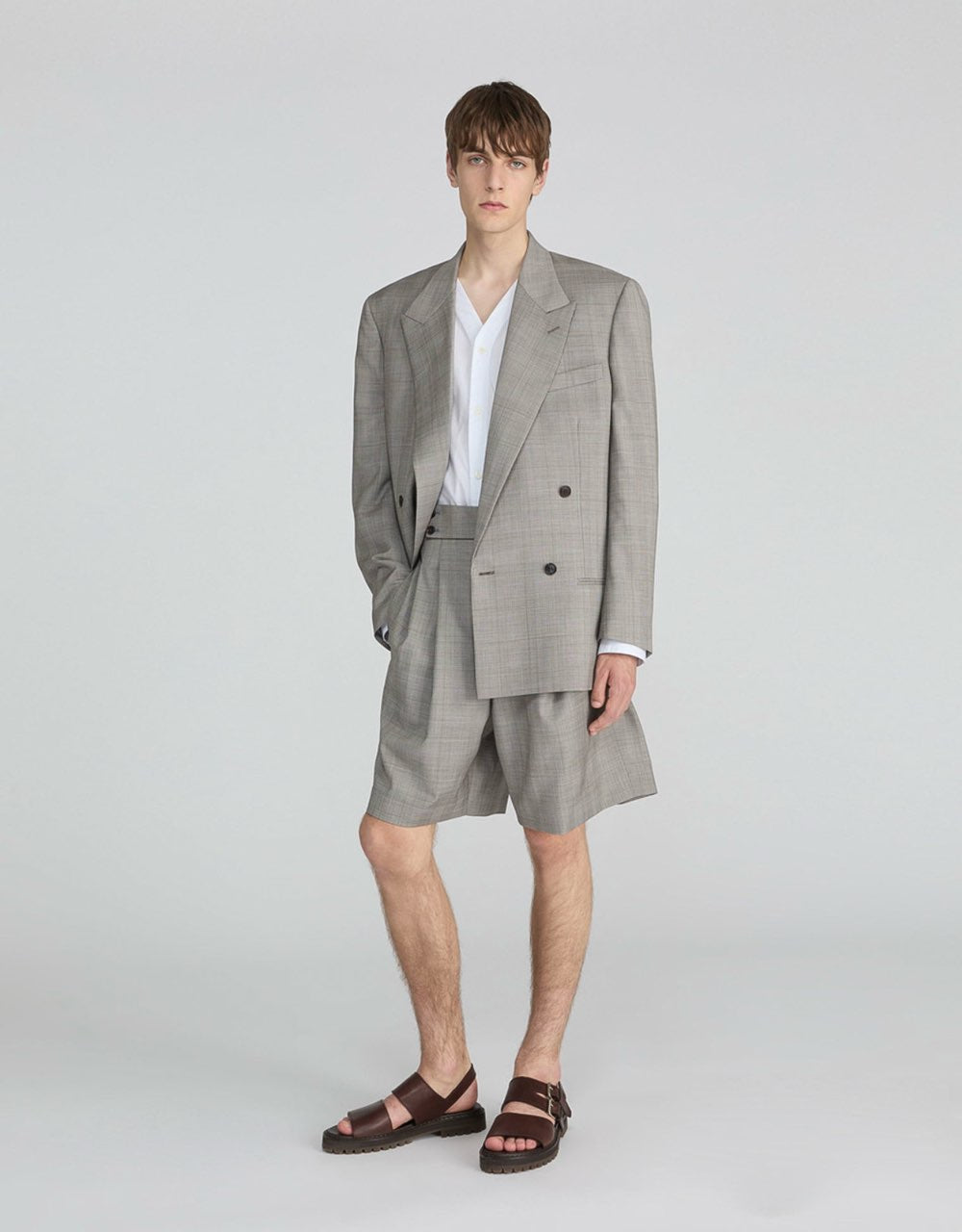 HED MAYNER Fresh Wool Check Bermuda Pants – JANASTRA