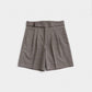 Fresh Wool Check Bermuda Pants