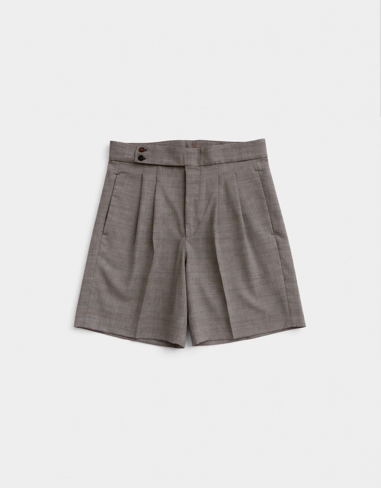 Fresh Wool Check Bermuda Pants