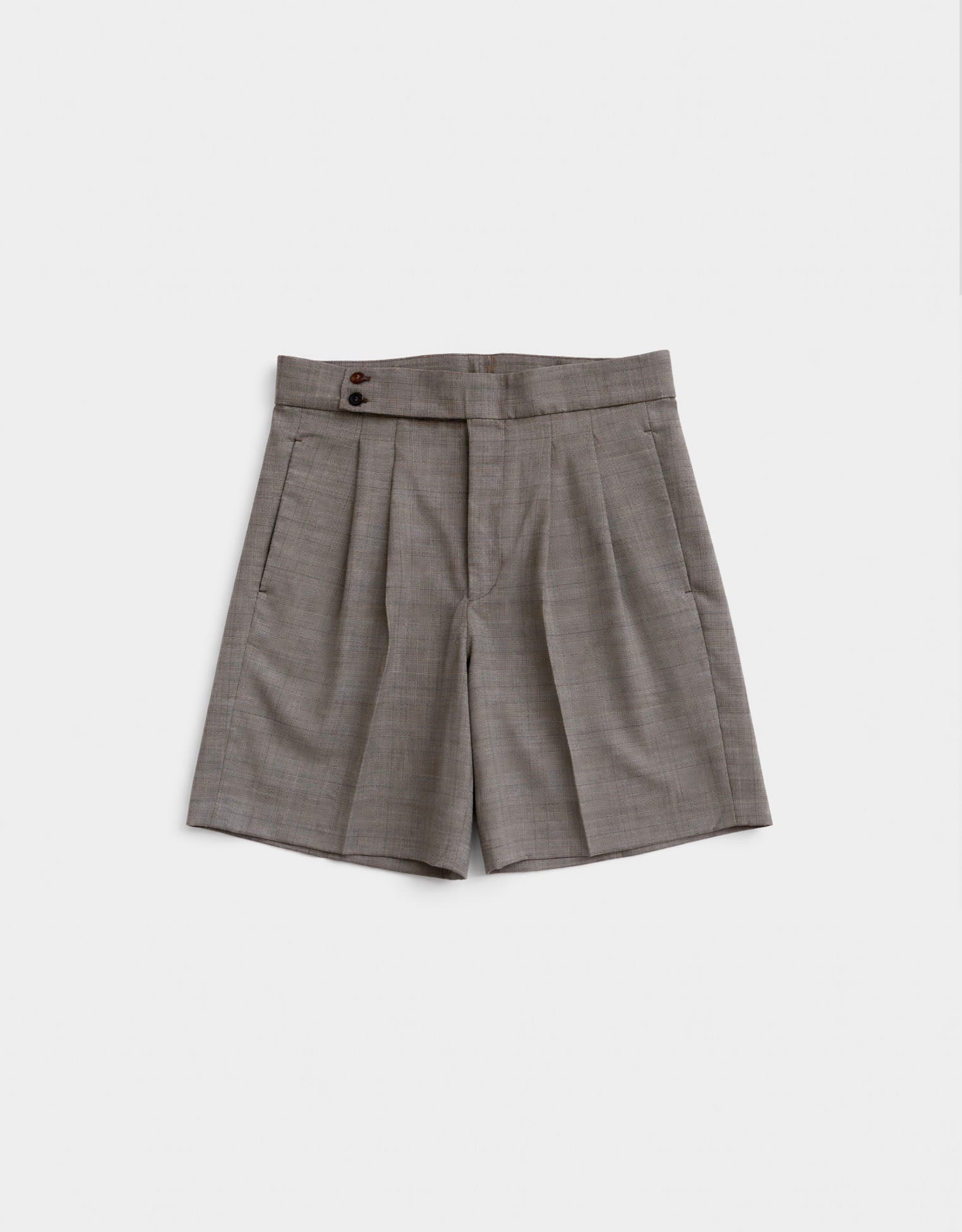 Fresh Wool Check Bermuda Pants