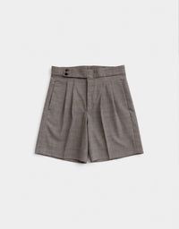 Fresh Wool Check Bermuda Pants