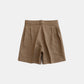 Herringbone Heavy Linen Bermuda Pants