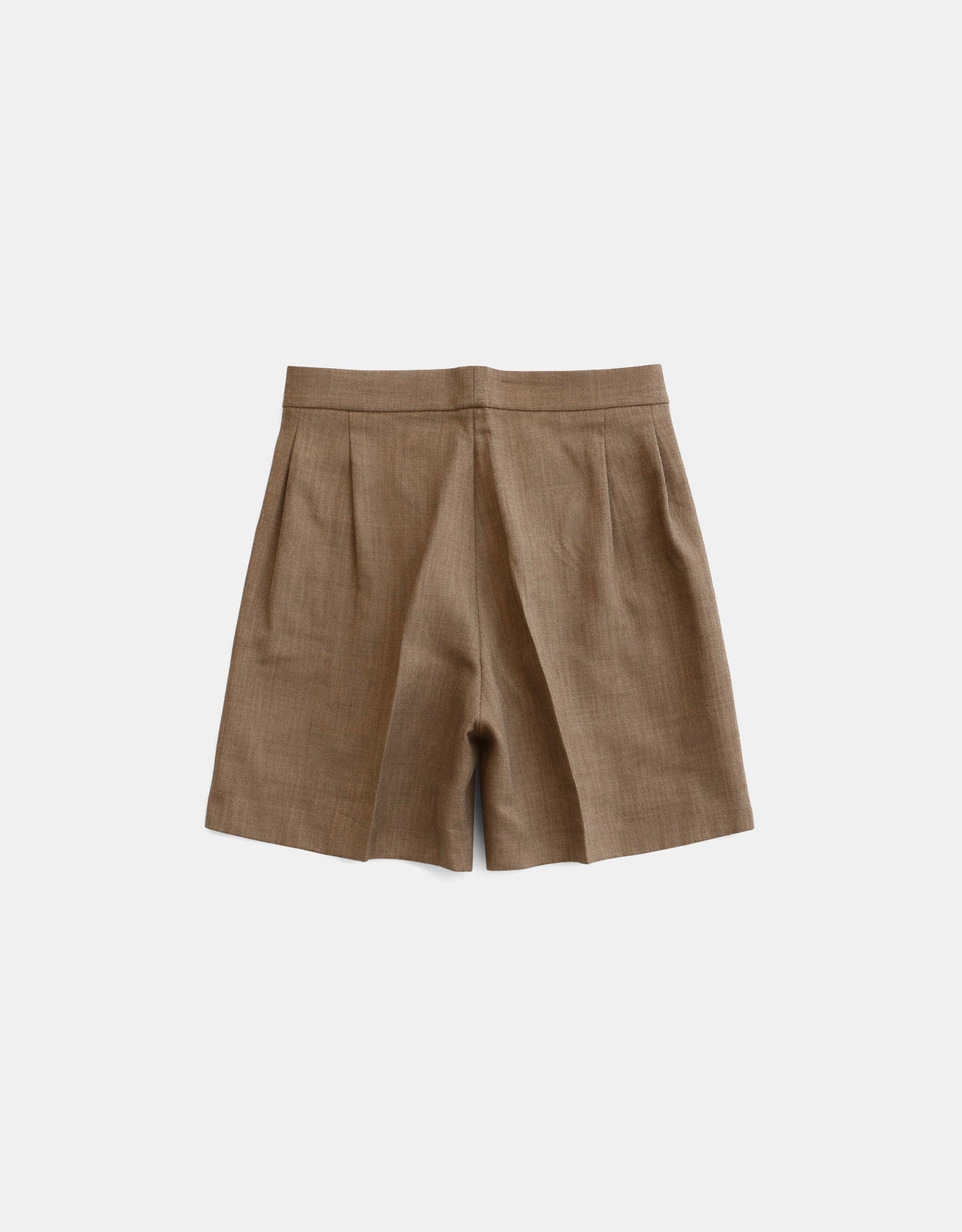 Herringbone Heavy Linen Bermuda Pants