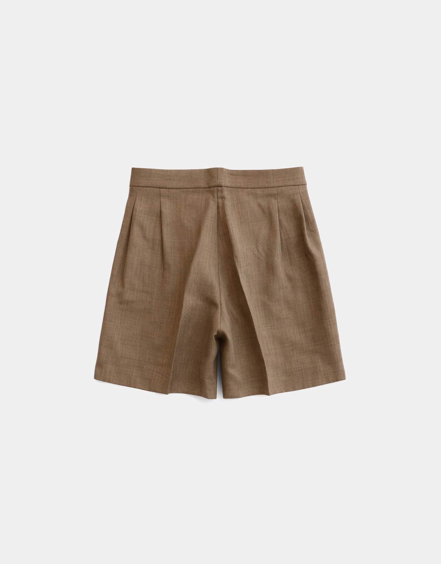 Herringbone Heavy Linen Bermuda Pants