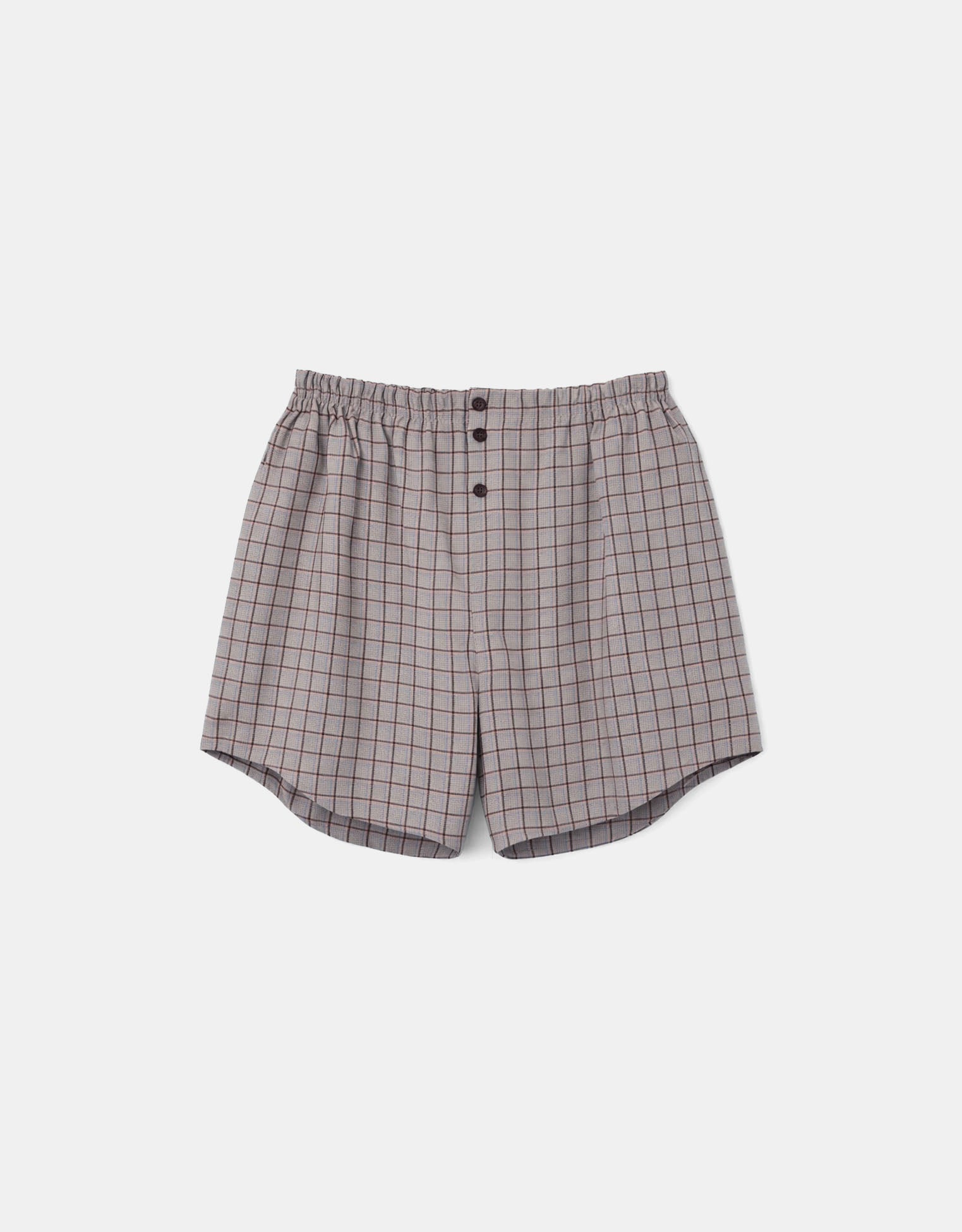 Linen Check Shorts