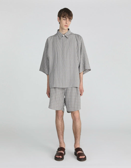 Linen Check Shorts