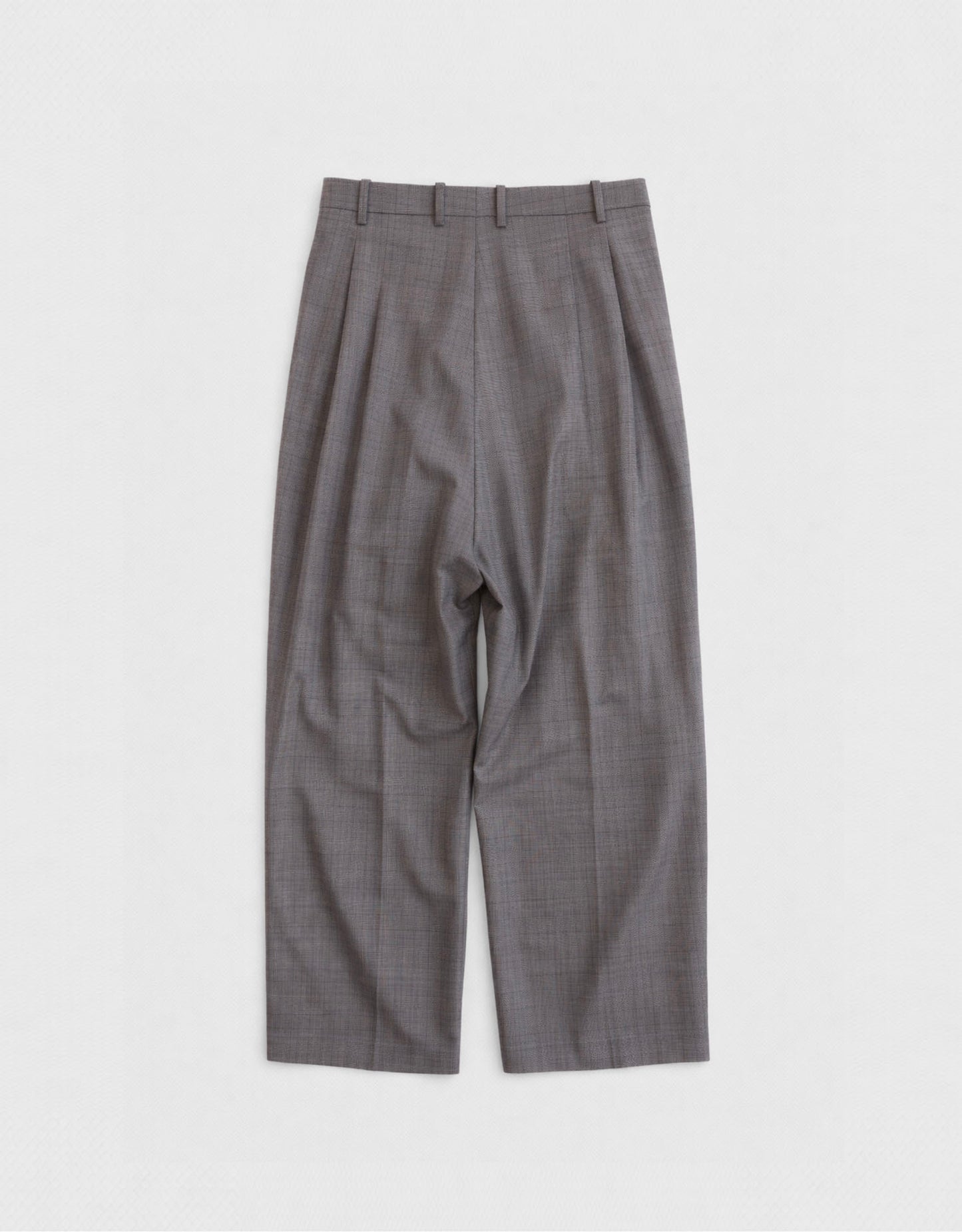 Fresh Wool Check Pleats Pants