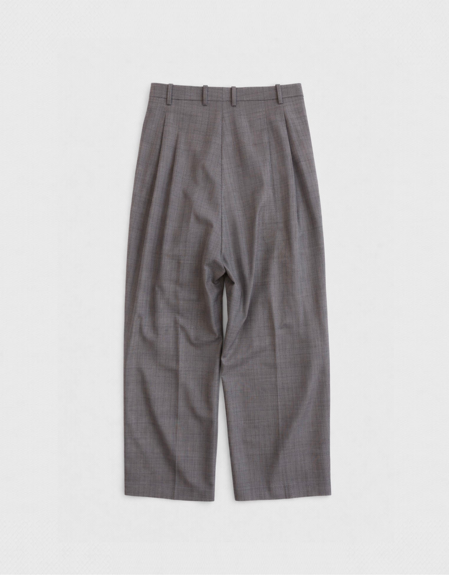 Fresh Wool Check Pleats Pants