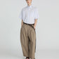 Herringbone Heavy Linen Pleats Pants