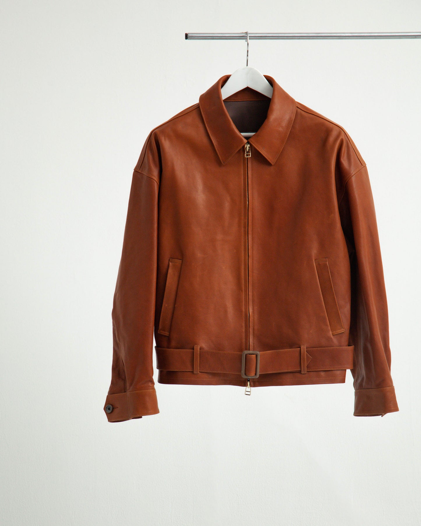 OILED LEATHER BLOUSON