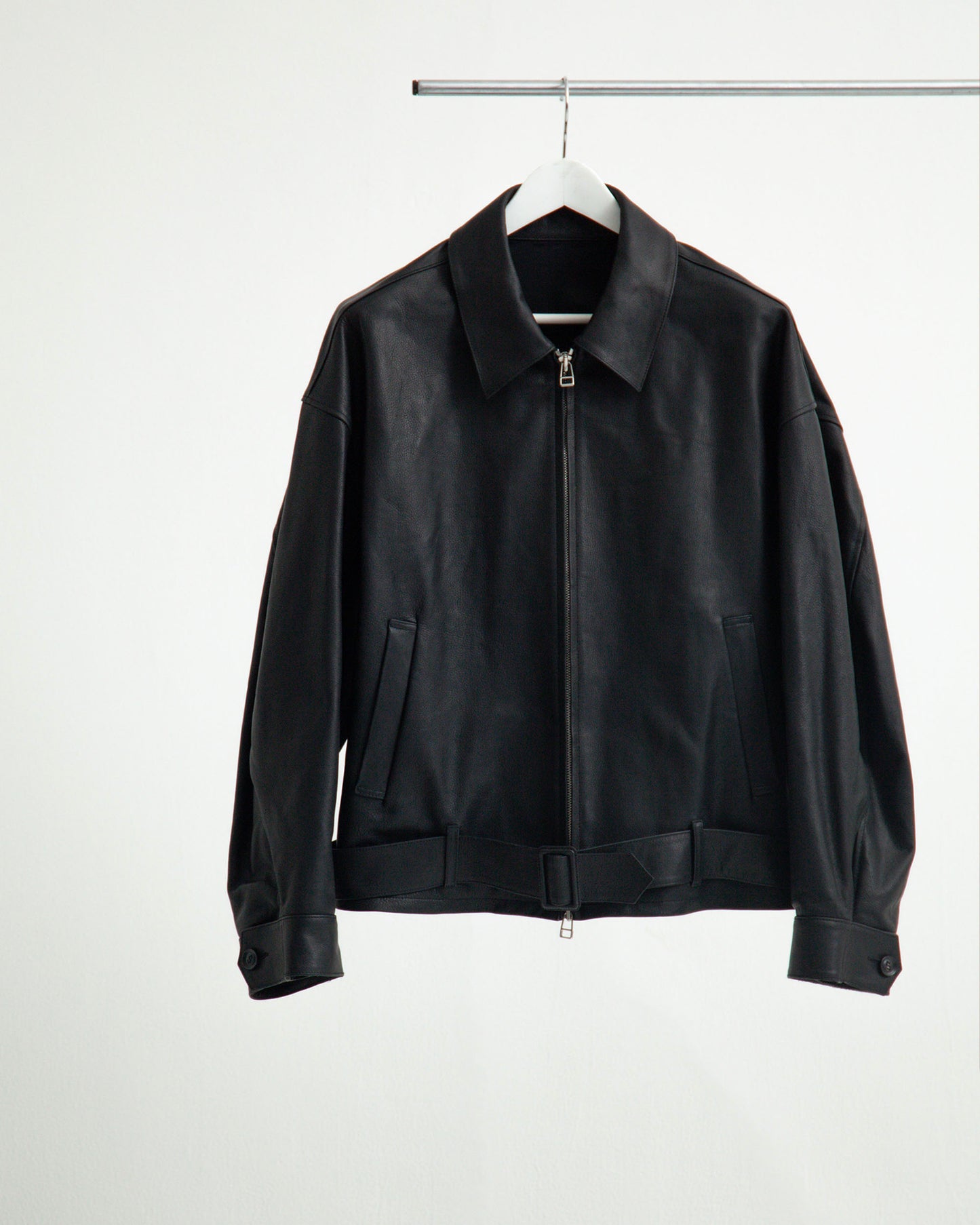 OILED LEATHER BLOUSON