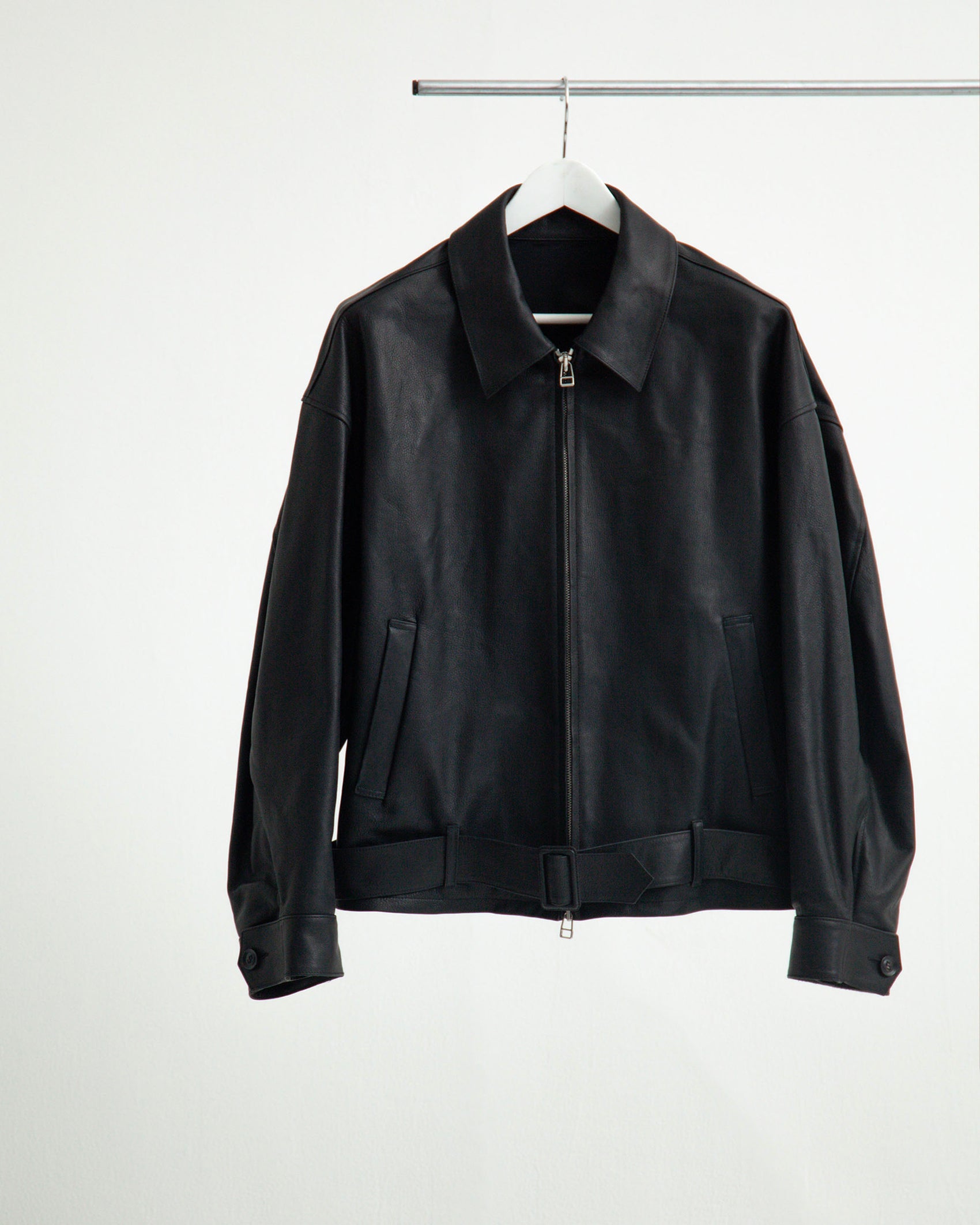 OILED LEATHER BLOUSON