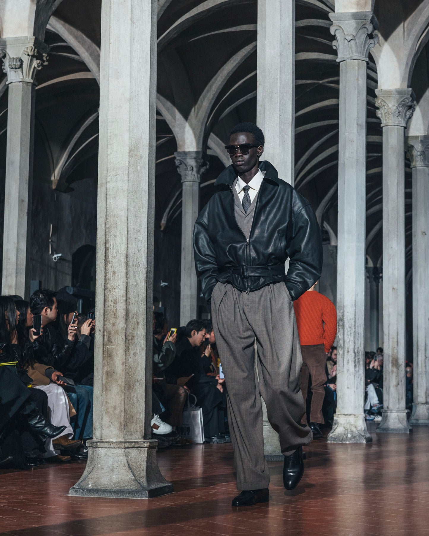 OILED LEATHER BLOUSON