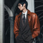 OILED LEATHER BLOUSON