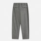 GREY STRIPE PLEATED TAPERED PANTS