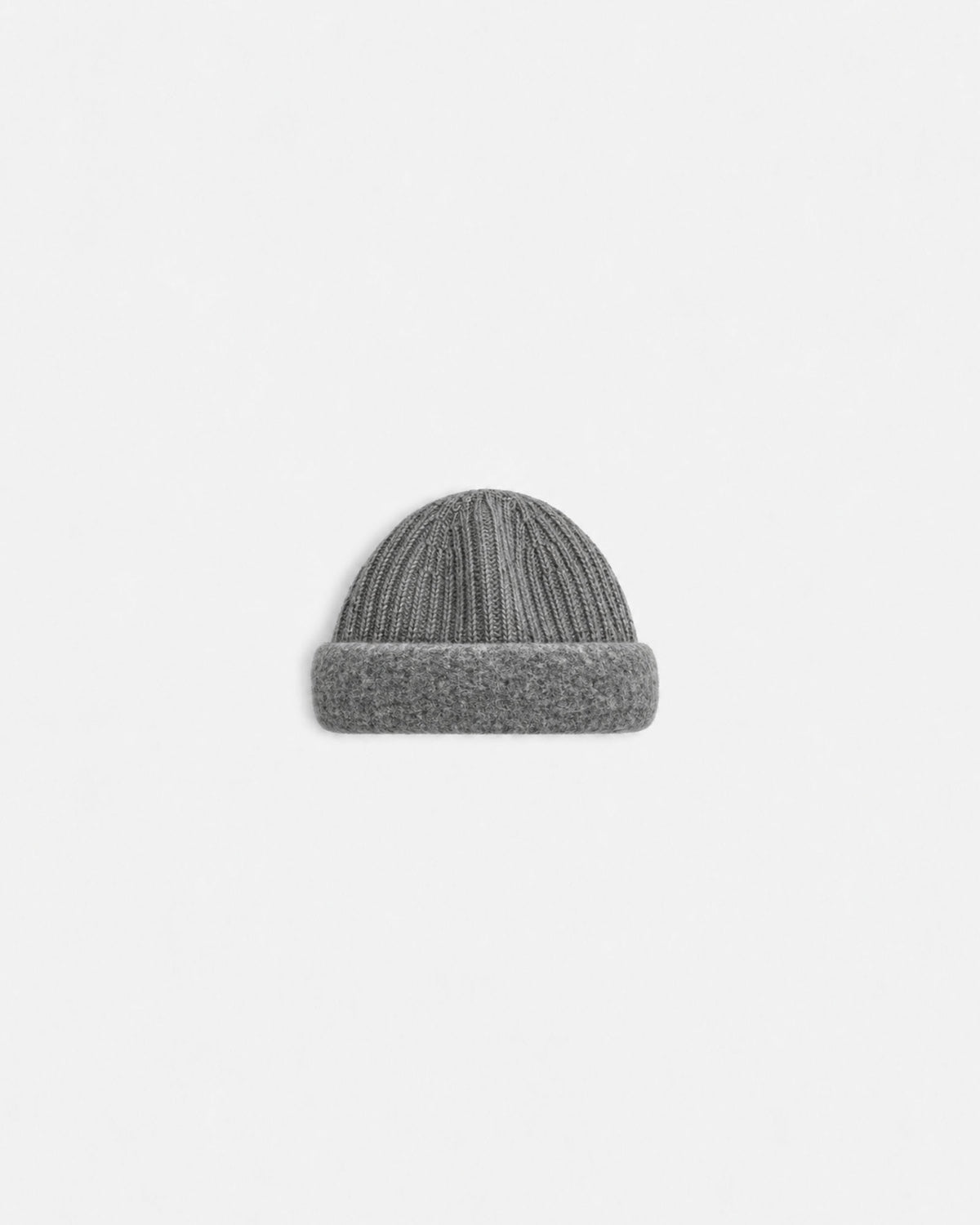 FELT CUFF RIB KNIT CAP