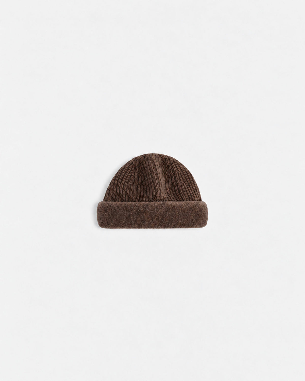 FELT CUFF RIB KNIT CAP