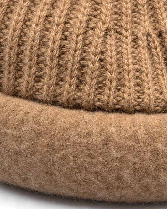 FELT CUFF RIB KNIT CAP