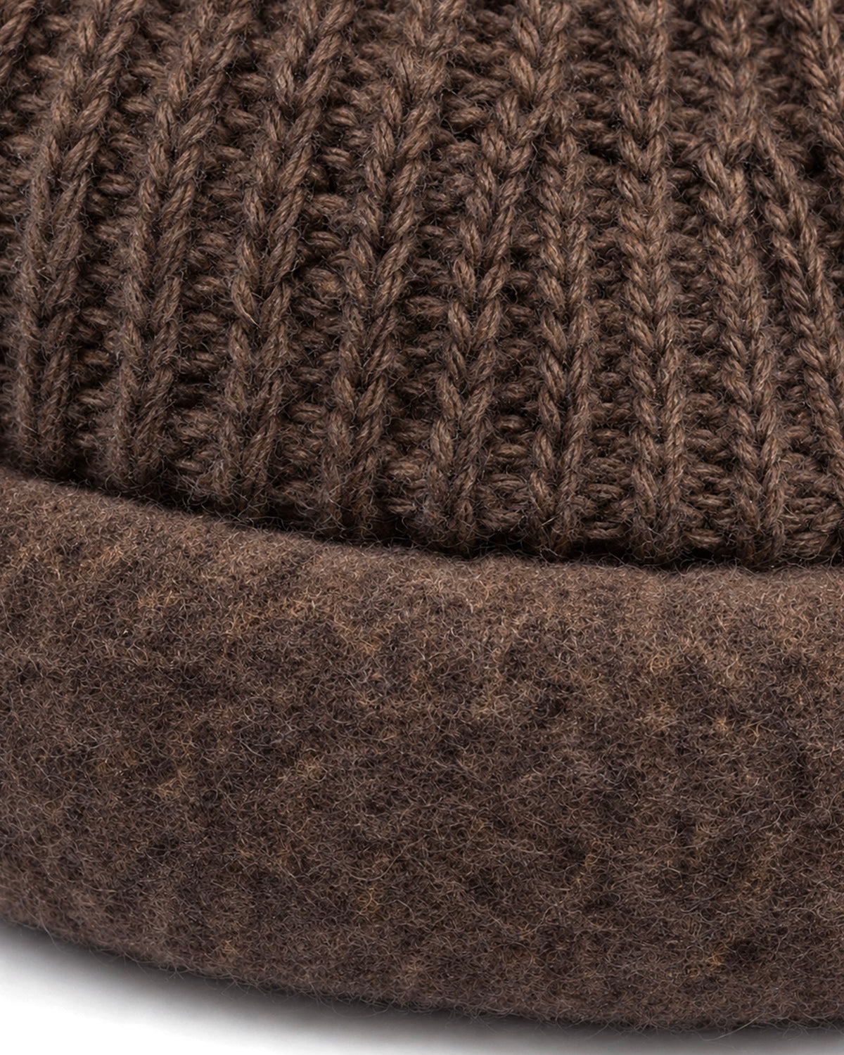 FELT CUFF RIB KNIT CAP