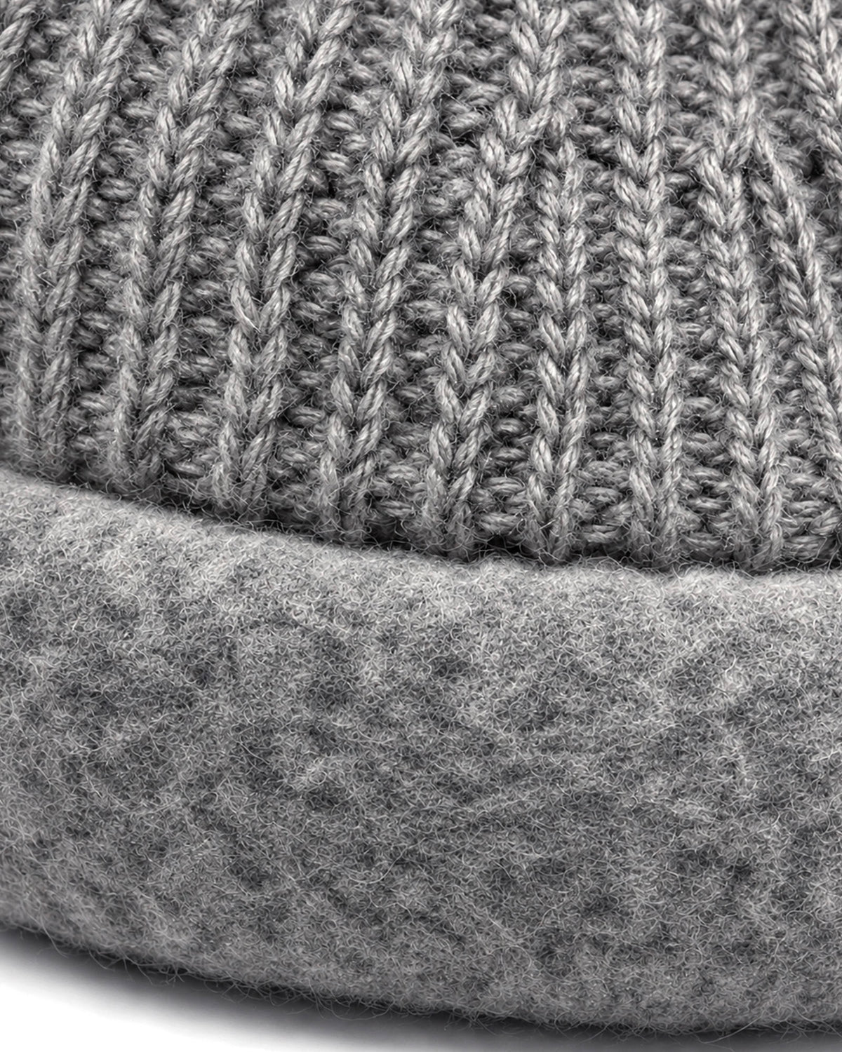 FELT CUFF RIB KNIT CAP