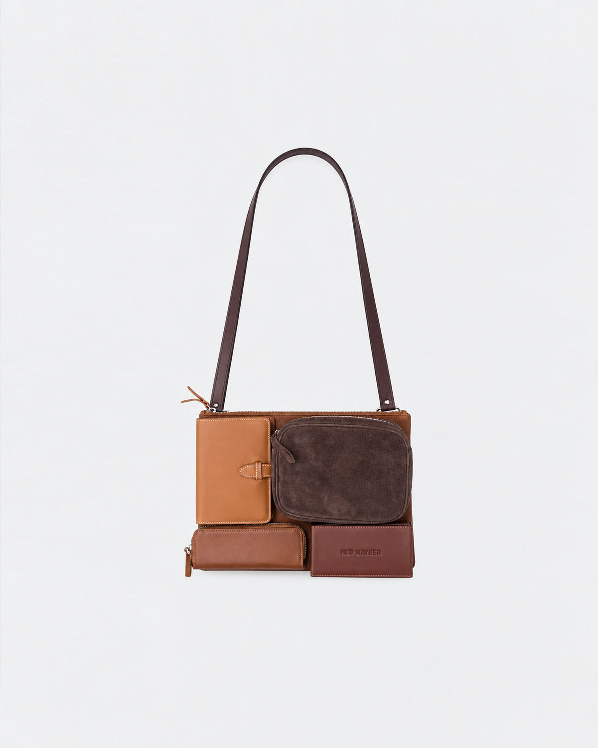 MULTI-POCKET 2-WAY LEATHER BAG