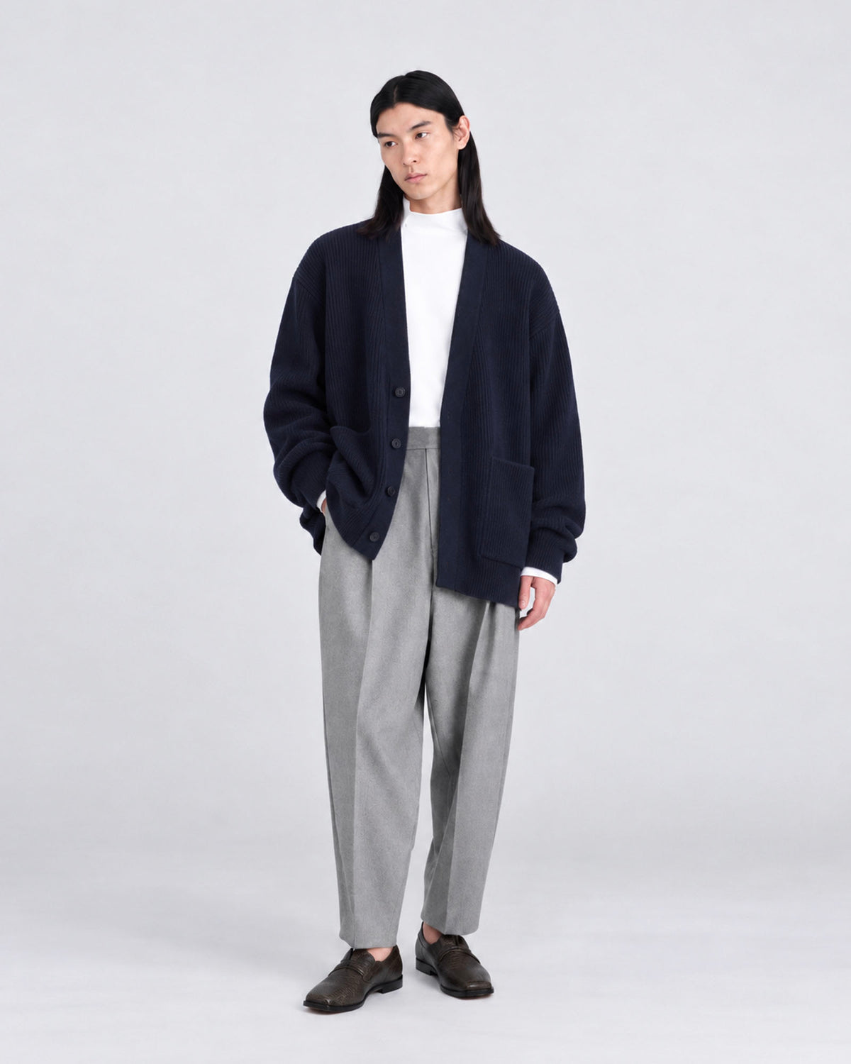 RIB KNIT CARDIGAN