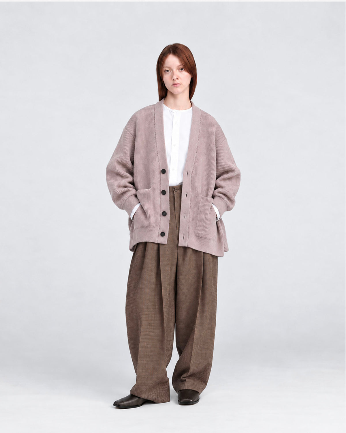 RIB KNIT CARDIGAN