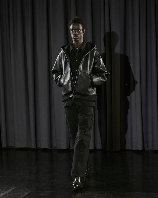 BETA LETHER HOODED BLOUSON