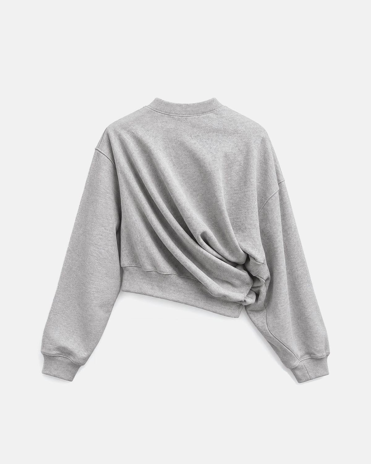 FUR DRAPED SWEATSHIRT