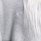 FUR DRAPED SWEATSHIRT