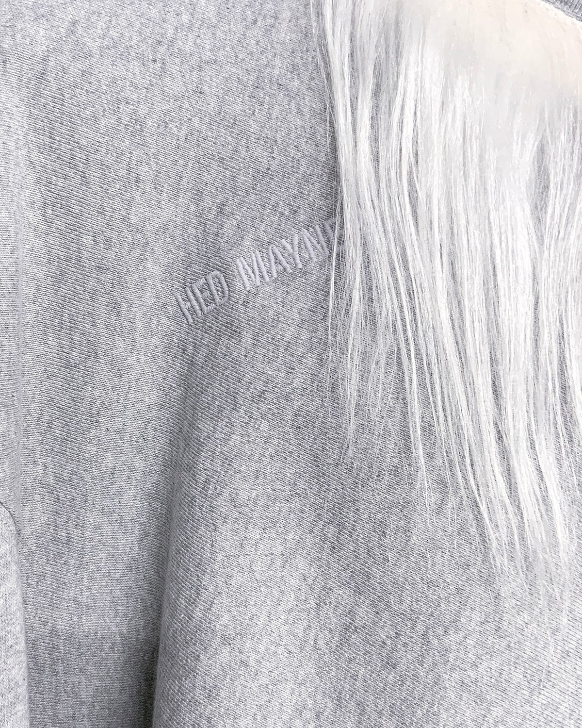 FUR DRAPED SWEATSHIRT