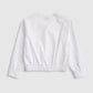 Cotton Popeline Collarless Shirt