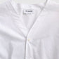 Cotton Popeline Collarless Shirt