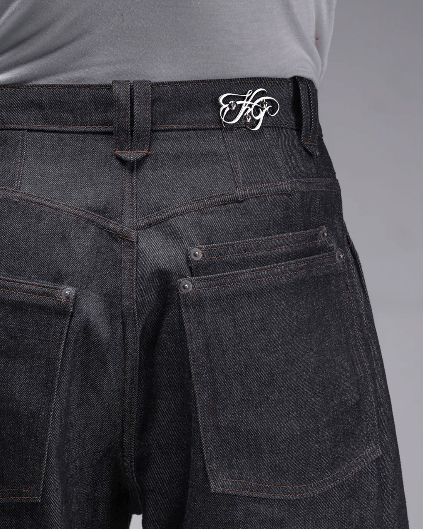 Double Wides Denim Pants - Selvedge Black
