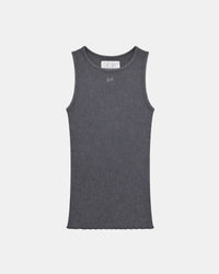 Men's Faded Black Knit Tank Top