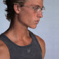 Men Faded Black Tank Top Knit