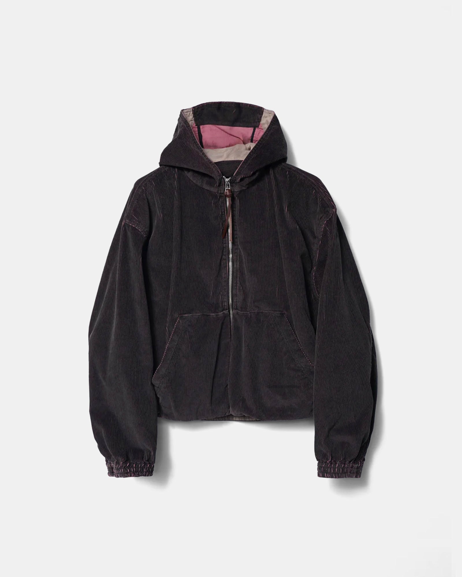 PIGMENT COATED CORDUROY HOODED BLOUSON