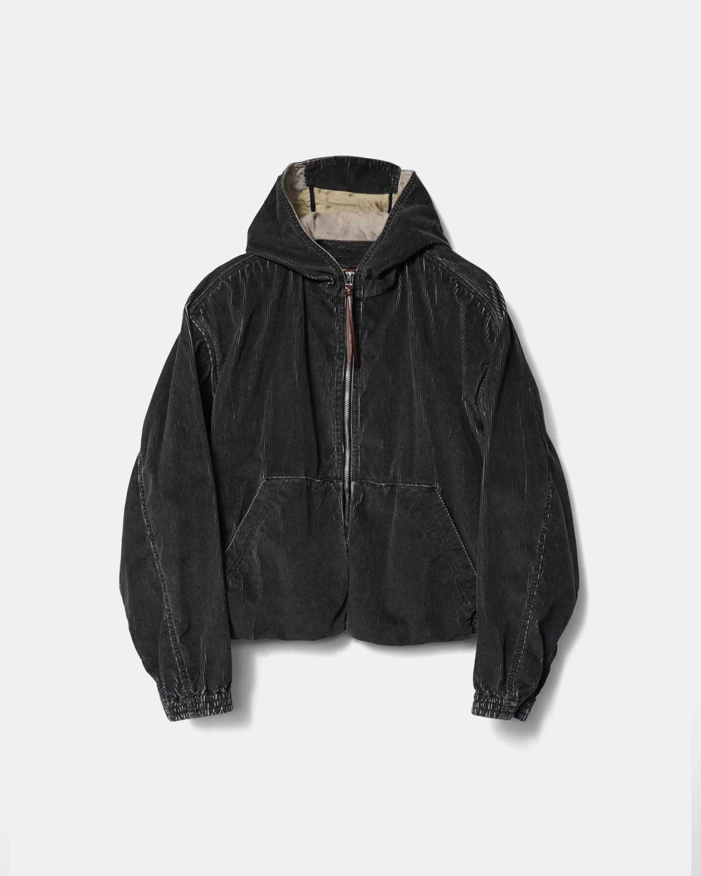PIGMENT COATED CORDUROY HOODED BLOUSON