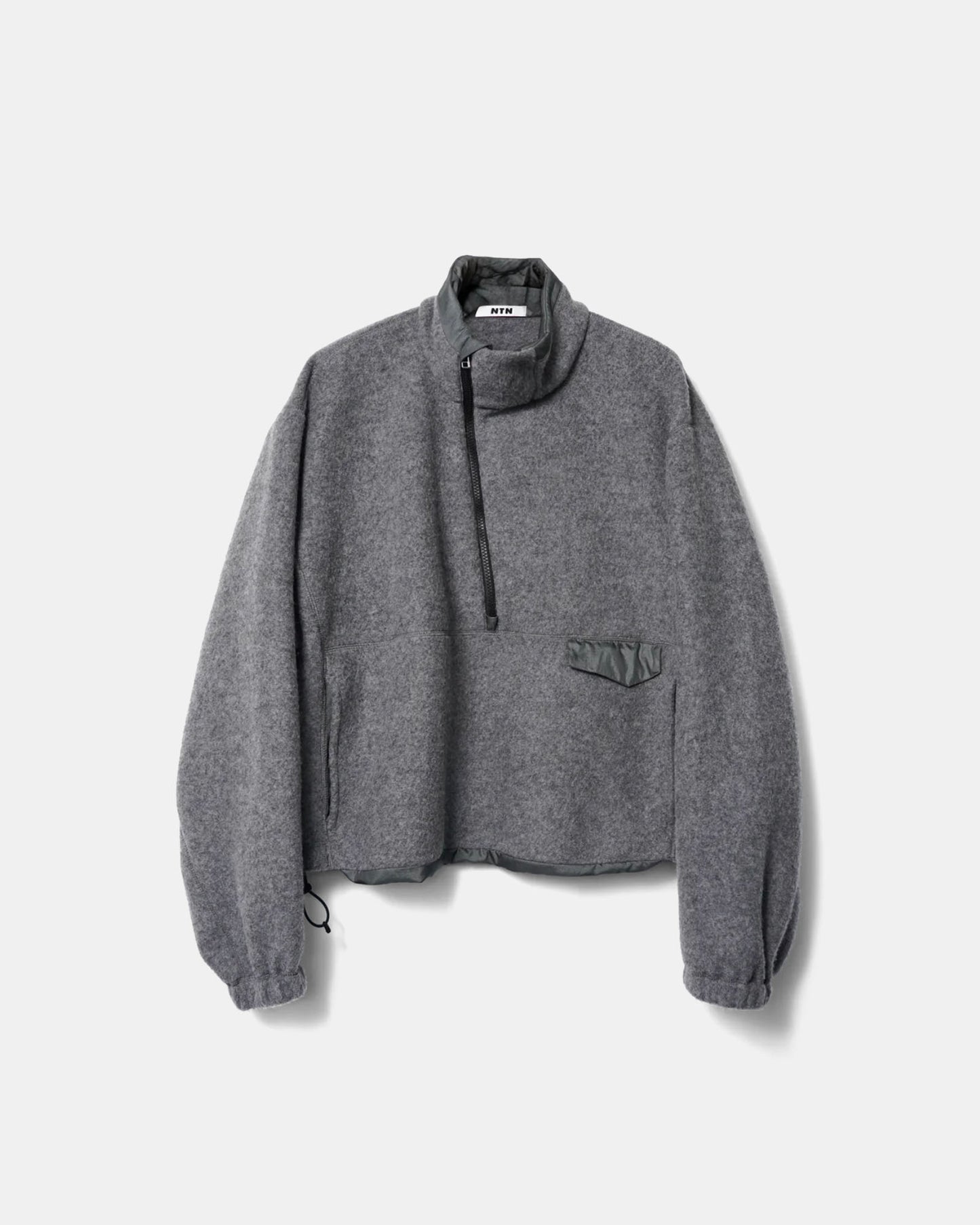 WOOL FLEECE BETA LIGHT STAND COLLAR PULLOVER