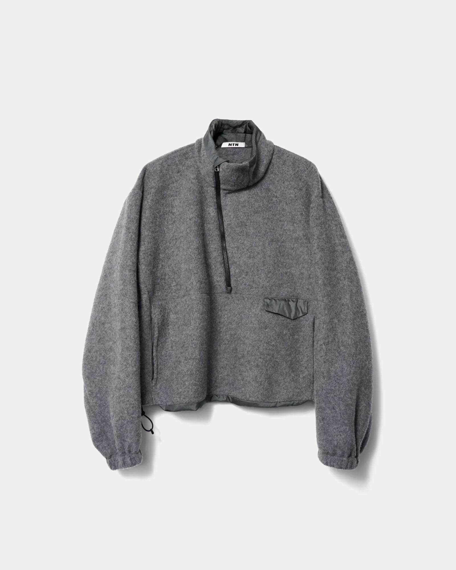 WOOL FLEECE BETA LIGHT STAND COLLAR PULLOVER