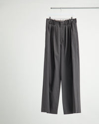 EIGHT TUCK HIGH WEST TROUSERS / COTTON